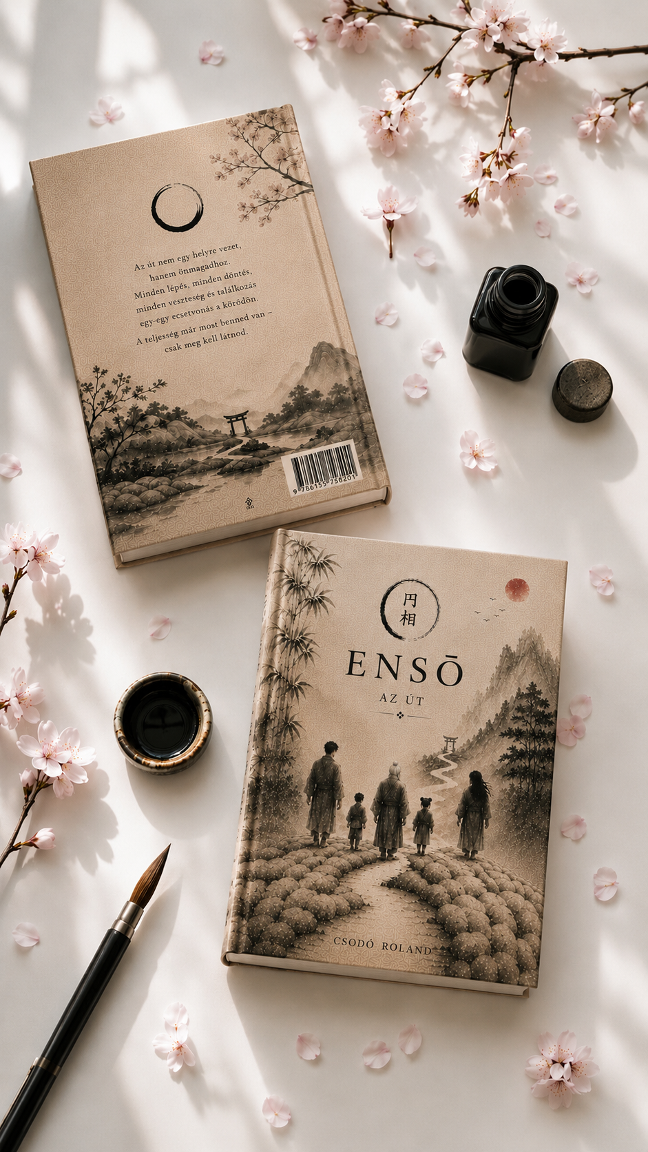 ENSŌ – Az út keménytáblás kötete elöl- és hátlappal